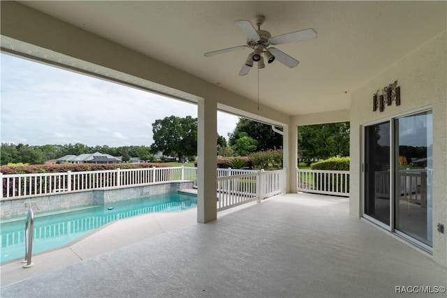 61 E Falconry Ct, Hernando, FL 34442 - view of pool with ceiling fan and a patio