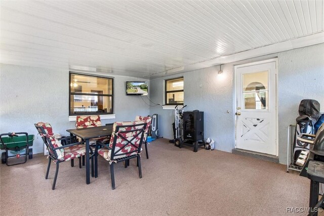 1420 E Silver Thorn Loop, Hernando, FL 34442 - carpeted dining area featuring a textured wall