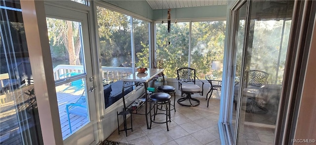 view of sunroom