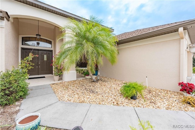 view of exterior entry with french doors