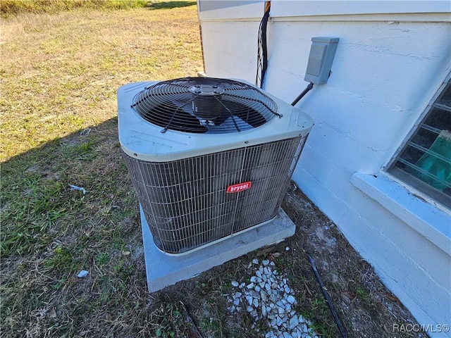 exterior details featuring cooling unit