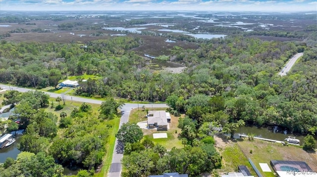 10741 W Pine Bark Ln, Crystal River, FL 34429 - aerial view of property and surrounding area with a nearby body of water
