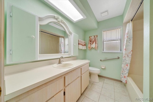 10741 W Pine Bark Ln, Crystal River, FL 34429 - bathroom with vanity, tile patterned flooring, and shower / tub combo with curtain