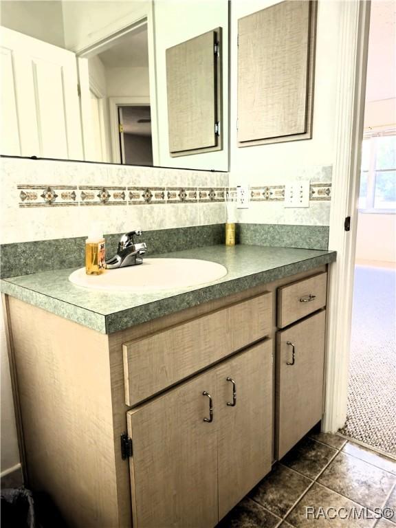bathroom featuring vanity
