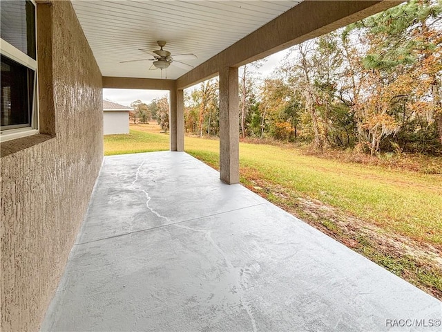 6431 SW 145th Ln, Ocala, FL 34473 - view of patio / terrace featuring a ceiling fan