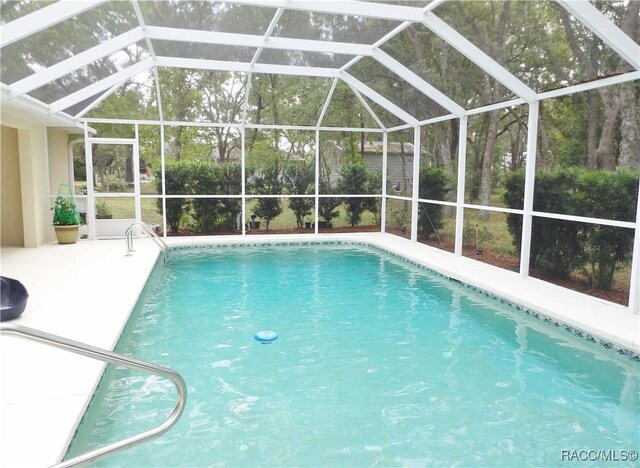 outdoor pool featuring a patio area