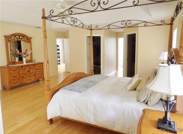 bedroom with wood finished floors