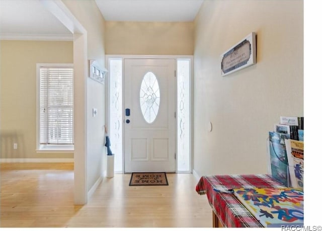 entryway featuring light hardwood / wood-style flooring