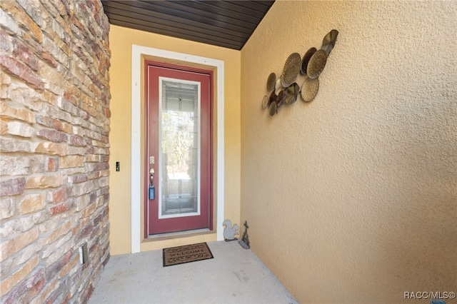 view of doorway to property