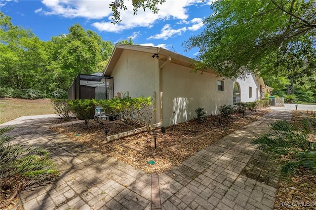 view of home's exterior featuring stucco siding