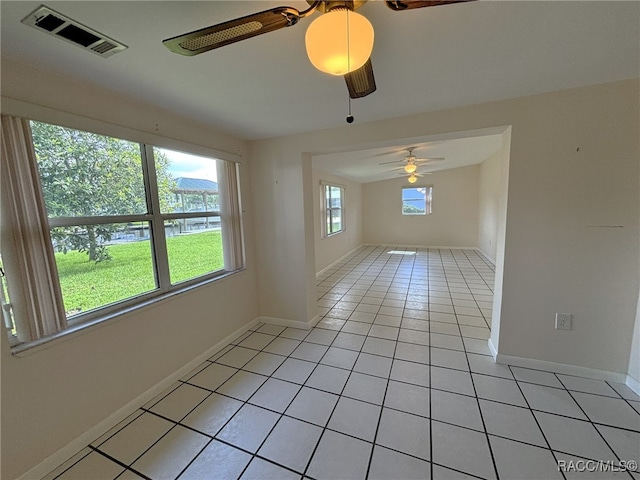 view of tiled empty room