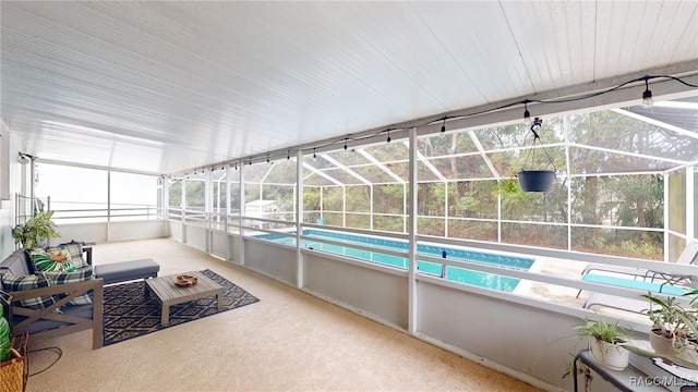 view of sunroom