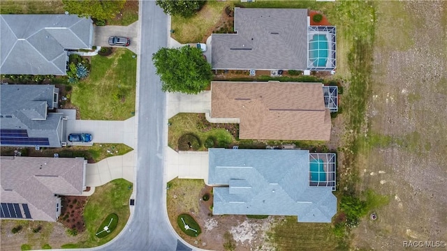 drone / aerial view featuring a residential view