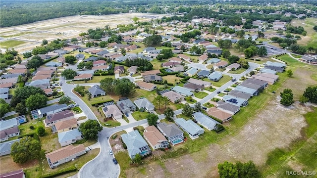 drone / aerial view with a residential view