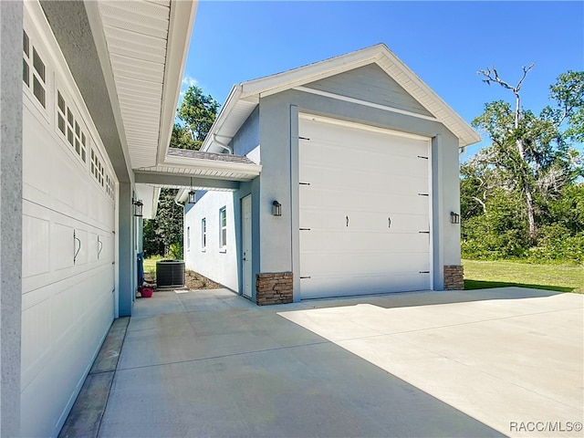 garage featuring cooling unit