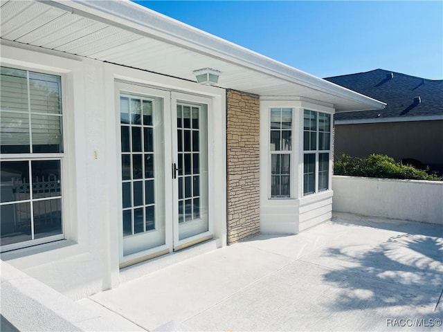 view of patio with french doors