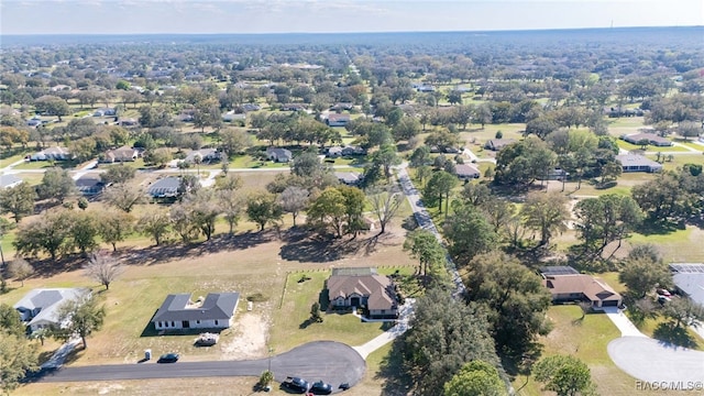 aerial view with a residential view