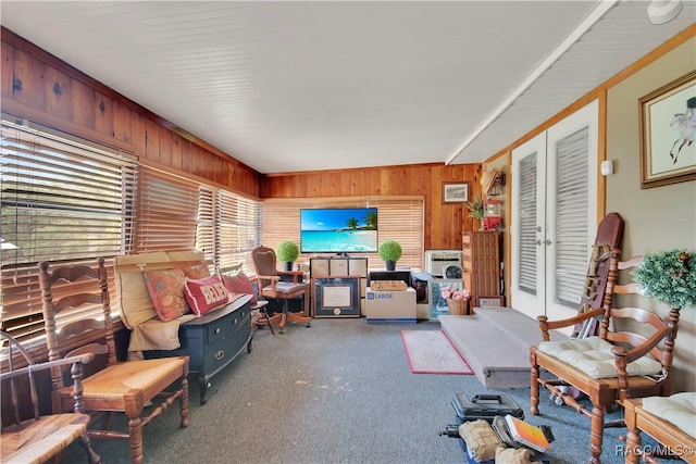 4200 W Breckenridge Ct, Beverly Hills, FL 34465 - carpeted living room featuring wood walls