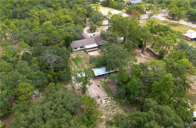 4200 W Breckenridge Ct, Beverly Hills, FL 34465 - aerial view of property's location with a heavily wooded area