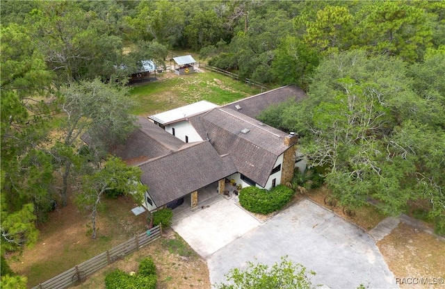 4200 W Breckenridge Ct, Beverly Hills, FL 34465 - aerial view of property and surrounding area featuring a forest