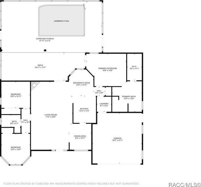 3565 S Oakdale Ter, Inverness, FL 34452 - floor plan