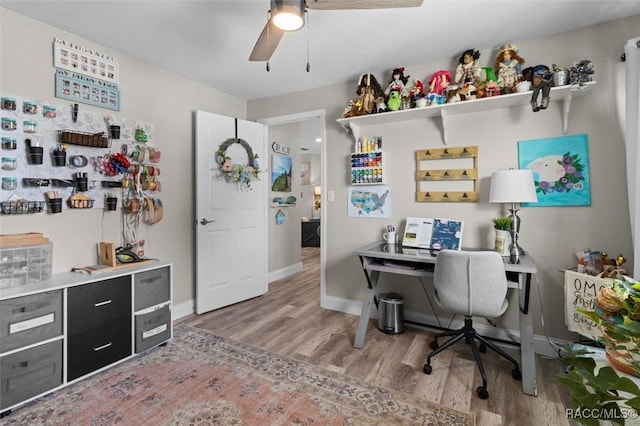 2 William Tell Ln, Beverly Hills, FL 34465 - office space with wood finished floors and ceiling fan