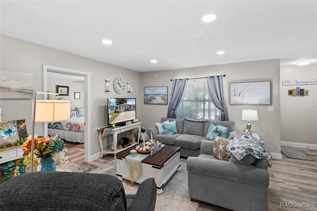 2 William Tell Ln, Beverly Hills, FL 34465 - living room featuring wood finished floors and recessed lighting
