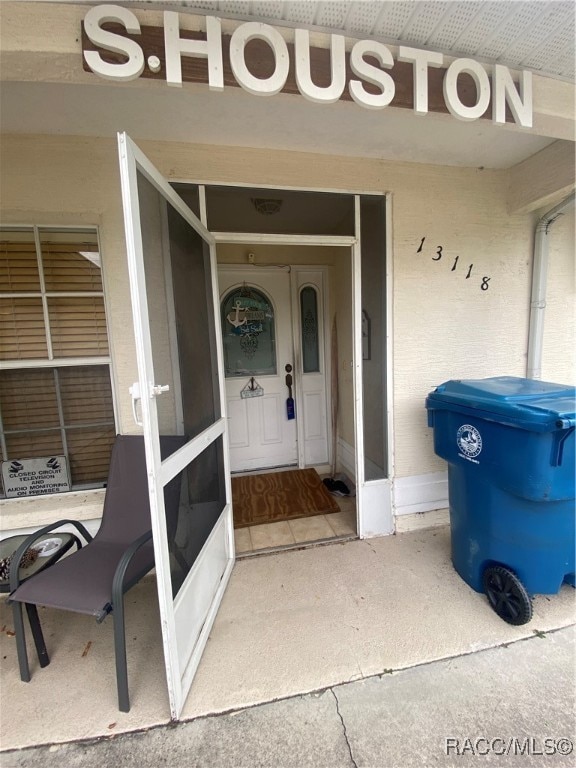 view of doorway to property