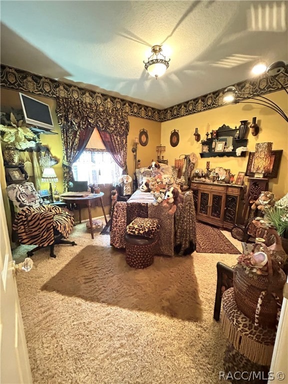 bedroom featuring carpet