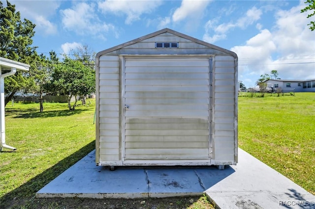 view of shed