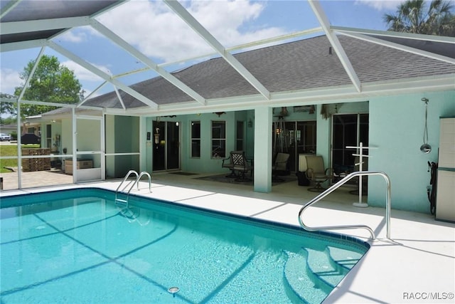 3033 N Chandler Dr, Hernando, FL 34442 - outdoor pool with a patio and a lanai