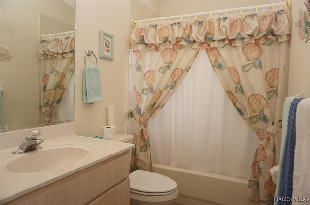 3033 N Chandler Dr, Hernando, FL 34442 - full bathroom with toilet, vanity, and shower / bath combo