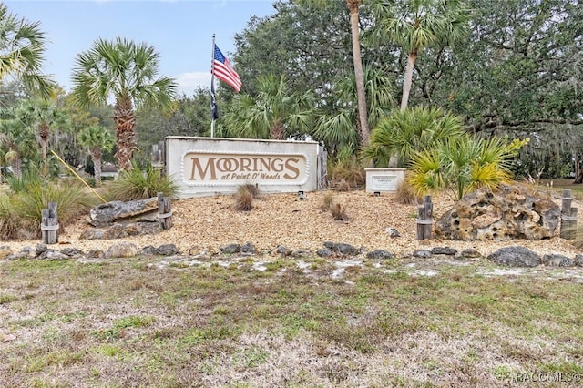 view of community sign