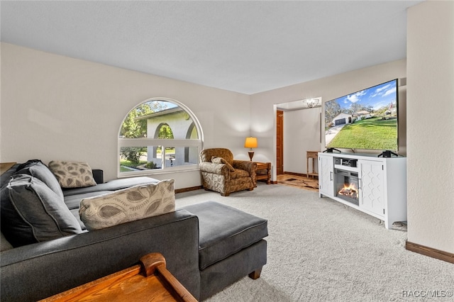 view of carpeted living room