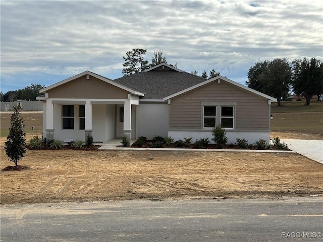 view of single story home