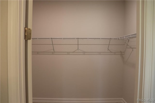 view of walk in closet