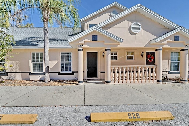 view of front of home with a porch