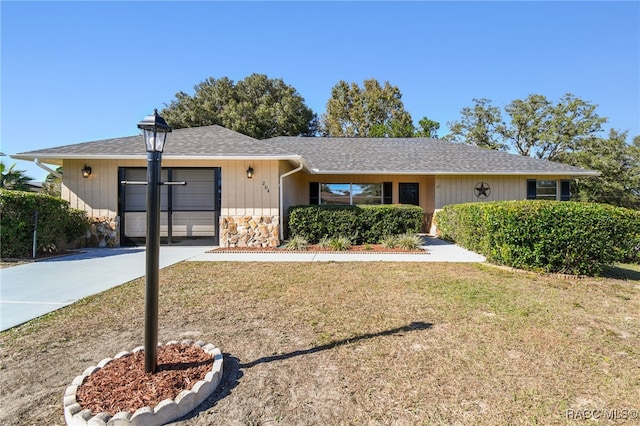 ranch-style house with a garage