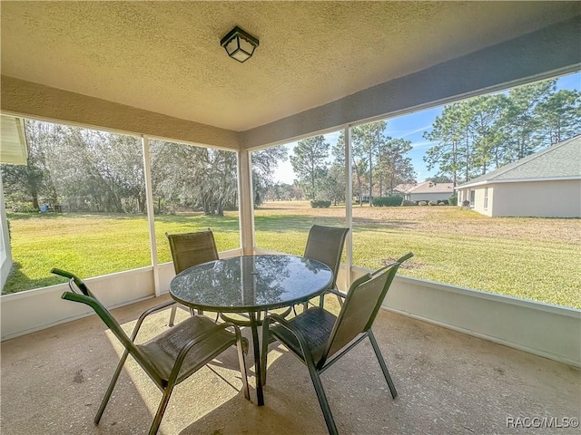 view of sunroom