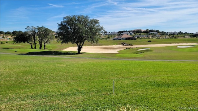 view of home's community with a lawn