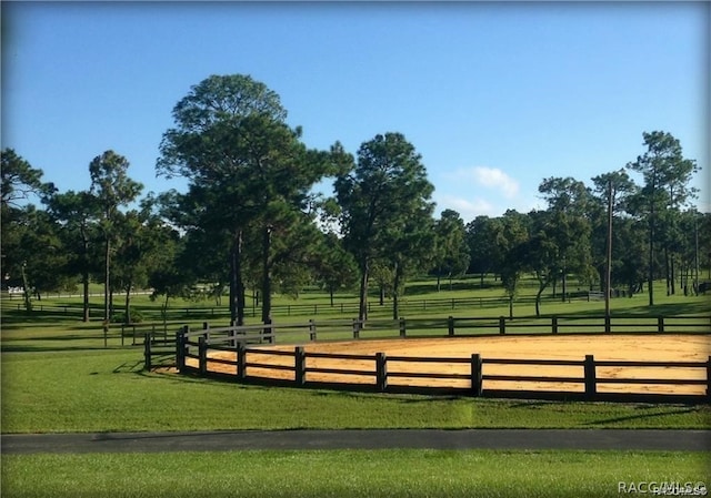 view of community featuring a yard