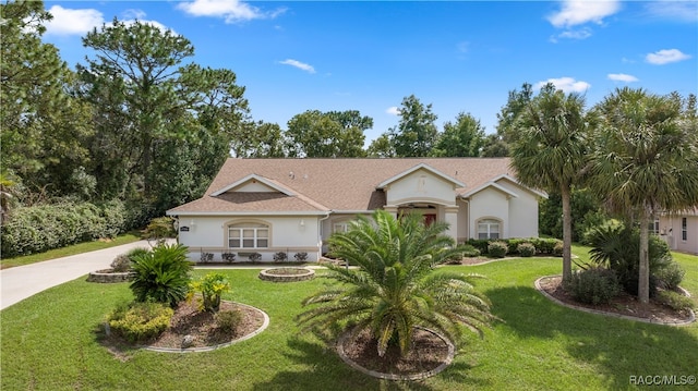 view of front of house with a front yard