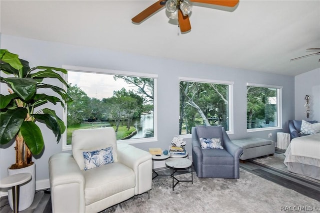 2247 S Waterman Dr, Crystal River, FL 34429 - bedroom with wood finished floors and ceiling fan
