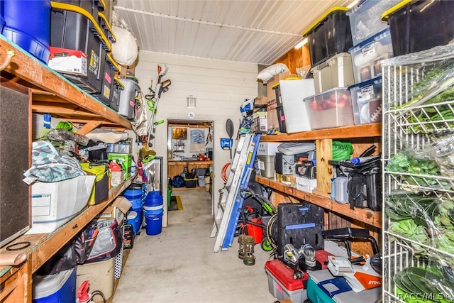 view of storage room