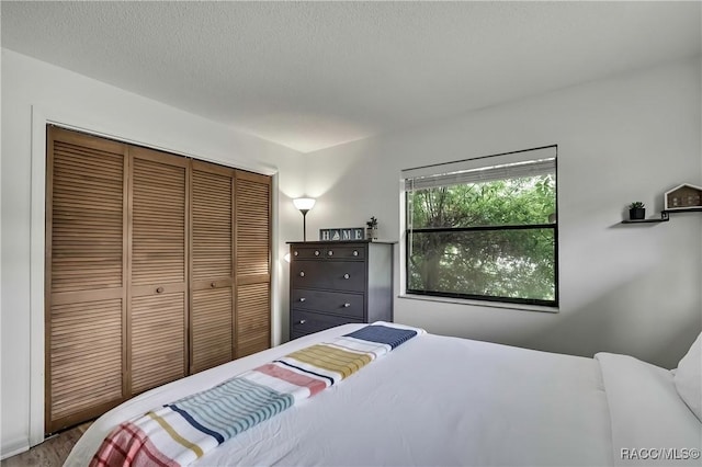 4055 N Little Hawk Pt, Crystal River, FL 34428 - bedroom with a closet and a textured ceiling