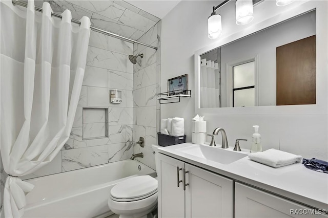 4055 N Little Hawk Pt, Crystal River, FL 34428 - bathroom with toilet, shower / tub combo with curtain, and vanity