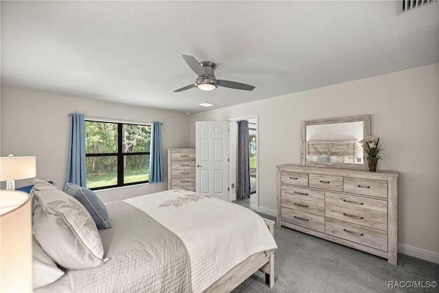 3153 N Chandler Dr, Hernando, FL 34442 - carpeted bedroom featuring baseboards and a ceiling fan