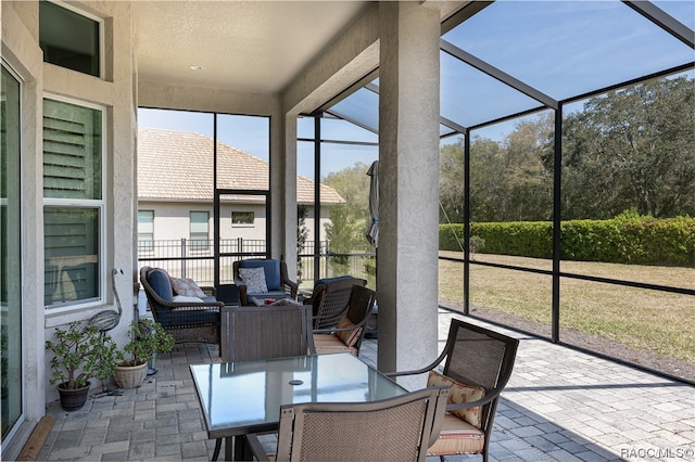 view of sunroom