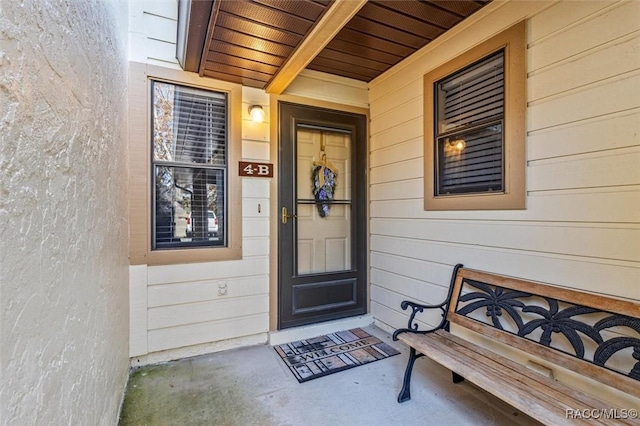 view of doorway to property