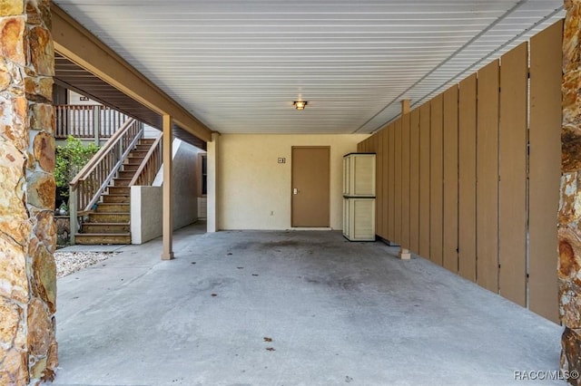 view of patio / terrace featuring a carport